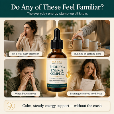 Habba Supplements™ Rhodiola Energy Complex | Anti-Fatigue Formula